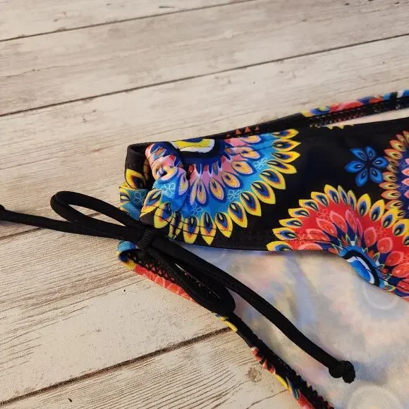 Two Piece Tankini Swimsuit with Mesh Overlay NWOT Size Large - Picture 11 of 12